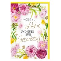 SUSY CARD Geburtstagskarte rote Rose