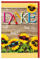 SUSY CARD Grusskarte "Sonnenblumen"