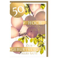SUSY CARD Geburtstagskarte Goldig - 50. Geburtstag