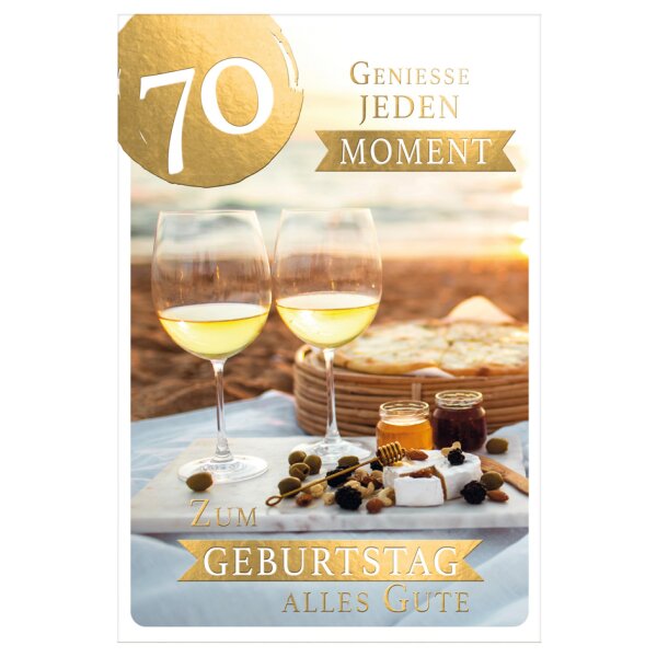 SUSY CARD Geburtstagskarte "Goldig" - 60. Geburtstag
