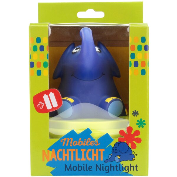 ANSMANN Veilleuse mobile Elephant, bleu/vert