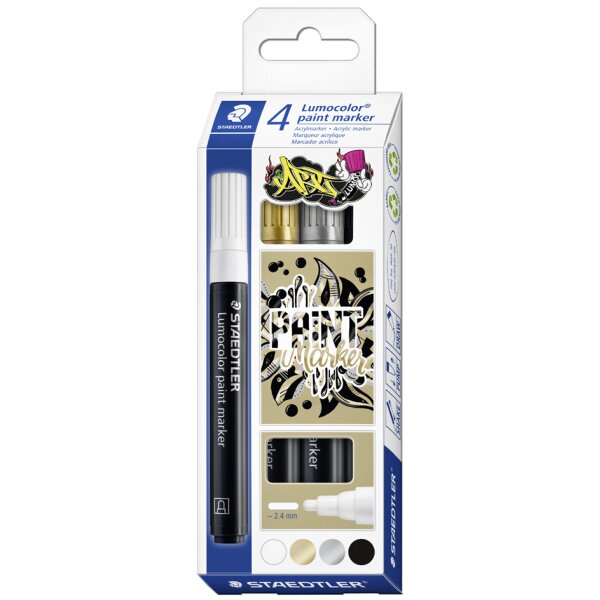 STAEDTLER Marqueur acrylique paint marker Lumocolor, étui