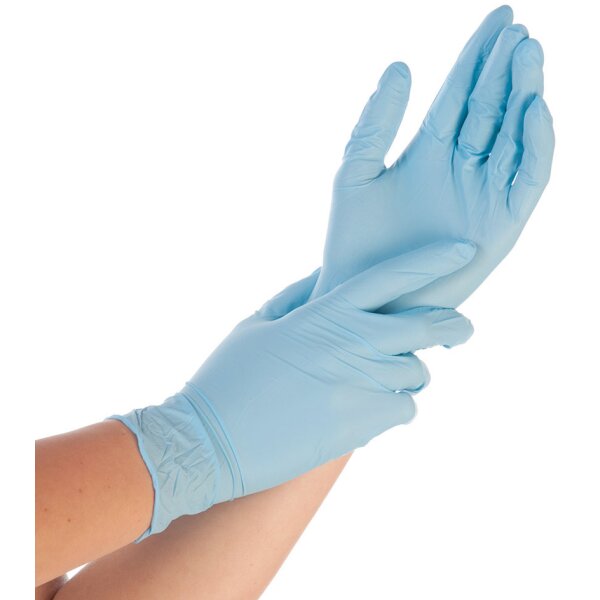HYGOSTAR Nitril-Handschuh CONTROL, L, blau, gepudert