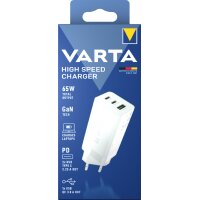 VARTA Adaptateur USB High Speed Charger, 65 W, blanc