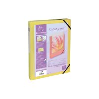 EXACOMPTA Dossier de coll. Aquarel A4 59279E ass., élastique,Creacover 40mm