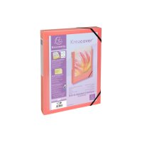 EXACOMPTA Dossier de coll. Aquarel A4 59279E ass., élastique,Creacover 40mm