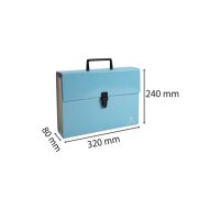 EXACOMPTA Fächermappe Aquarel A4 56762E pastellblau...