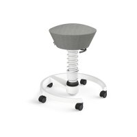 AERIS Sitzhocker Swopper 102HBSTWHWHC grau weiss mit Rollen