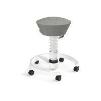 AERIS Sitzhocker Swopper 102HBSTWHWHC grau/weiss mit Rollen