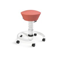 AERIS Sitzhocker Swopper 102HBSTWHWHC rosa weiss, mit Rollen