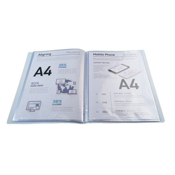 EXACOMPTA Sichtbuch Aquarel A4 88560E ass. 50 Taschen