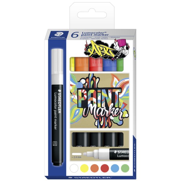 STAEDTLER Marqueur acrylique paint marker LUMOCOLOR, &eacute;tui