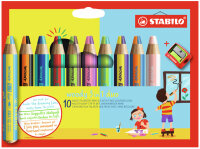 STABILO Crayon multi-talents woody 3 en 1 duo,...