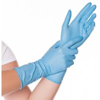 HYGOSTAR Gant nitrile SAFE LONG, L, sans poudre, noir