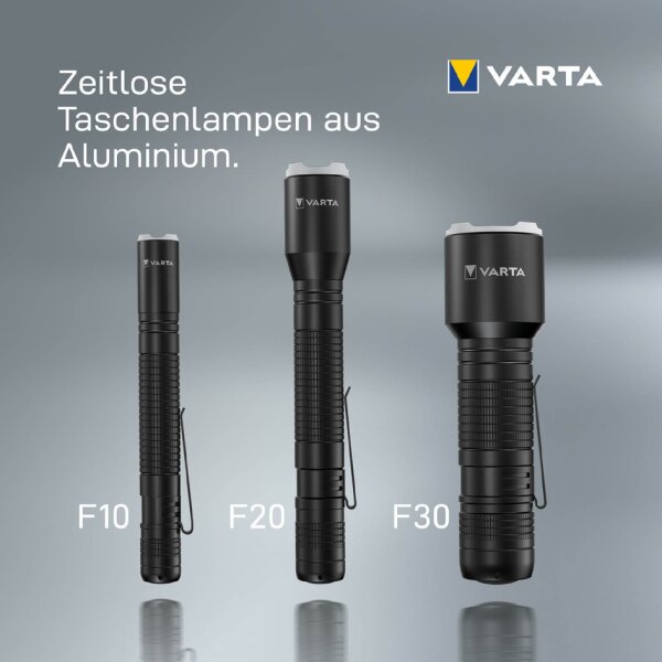 VARTA Taschenlampe Aluminium Light F30 Pro, schwarz