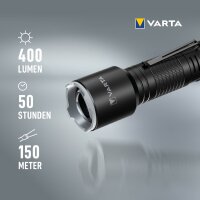 VARTA Taschenlampe Aluminium Light F30 Pro, schwarz