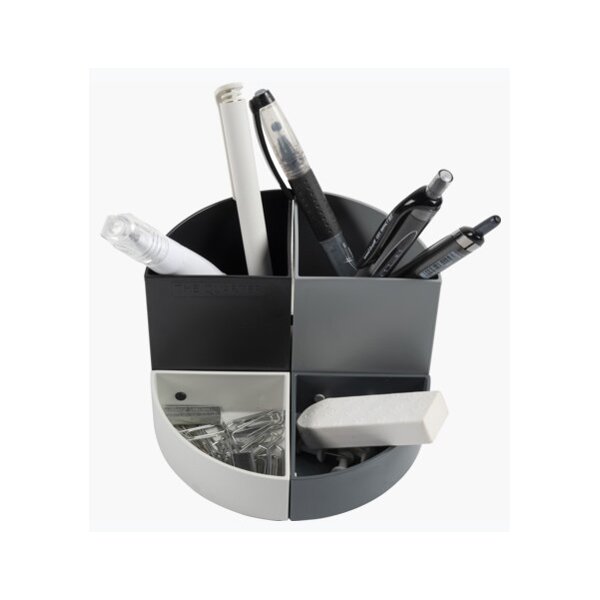 EXACOMPTA Multiköcher "THE QUARTER", 4 Fächer, schwarz grau