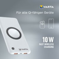 VARTA Powerbank "Wireless", 20.000 mAh, weiss