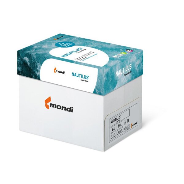NAUTILUS SUPER WHITE Papier à copier A4 88020366 80g, recycling 500 feuilles
