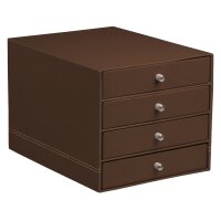 RHODIA Trieur 4 tiroirs, en simili cuir, paon