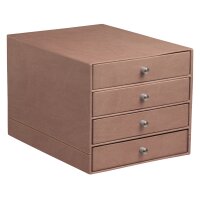 RHODIA Trieur 4 tiroirs, en simili cuir, paon