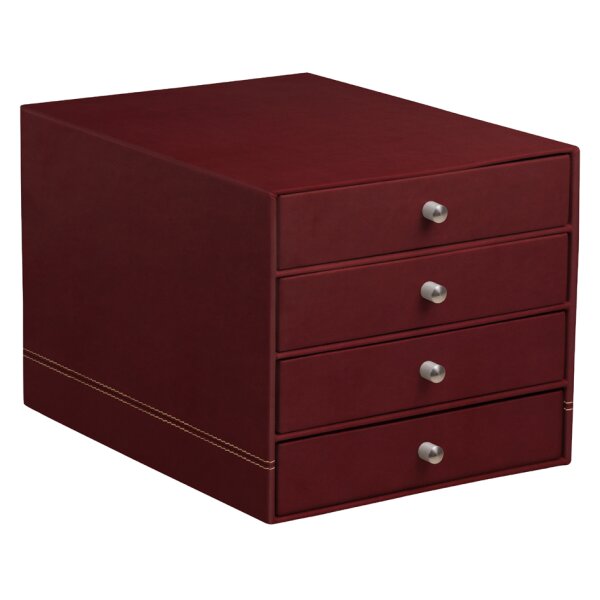 RHODIA Schubladenbox RHODIARAMA, 4 Schübe, mohnrot
