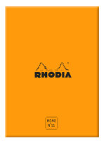 RHODIA Bloc mémo No. 11, 85 x 115 mm, ligné, orange