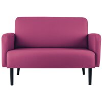 PAPERFLOW 2-Sitzer Sofa LISBOA, Kunstlederbezug, schwarz