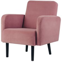PAPERFLOW Fauteuil LISBOA, habillage en velours, rose