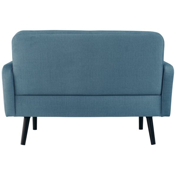 YuuSsea Hohes Sofa Blau 2-Sitzer - 109x56x121cm Stoffbezug Mit Holzgestell