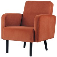 PAPERFLOW Fauteuil LISBOA, habillage en velours, rouge