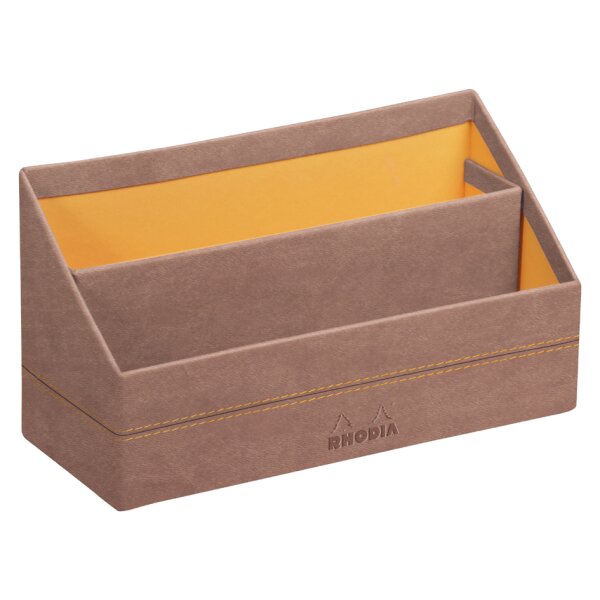 RHODIA Porte-courrier, en simili cuir, taupe