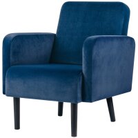 PAPERFLOW Fauteuil LISBOA, habillage en velours, bleu