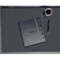 RHODIA Sous-main, en similicuir, coquelicot