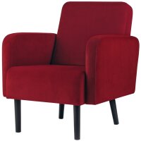 PAPERFLOW Fauteuil LISBOA, habillage en velours, gris