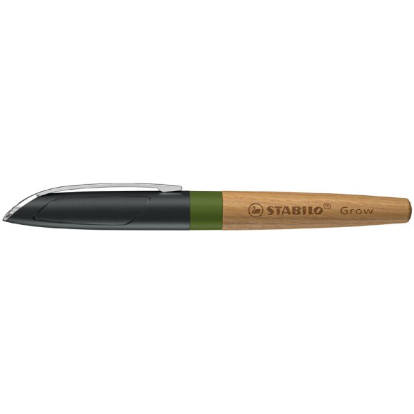 STABILO Stylo plume Grow, bleu myrtille / hêtre