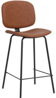 PAPERFLOW Chaise de bar VINTAGE, set de 2, brun