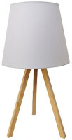 UNiLUX Lampe de table à LED KATY, blanc / bambou