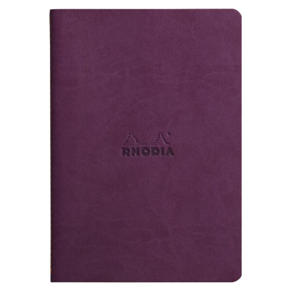 RHODIA Carnet piqûre textile RHODIARAMA, A5, ligné, saphir