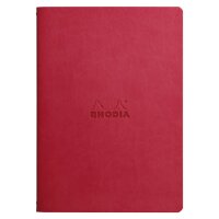 RHODIA Carnet piqûre textile RHODIARAMA, A5, ligné, saphir