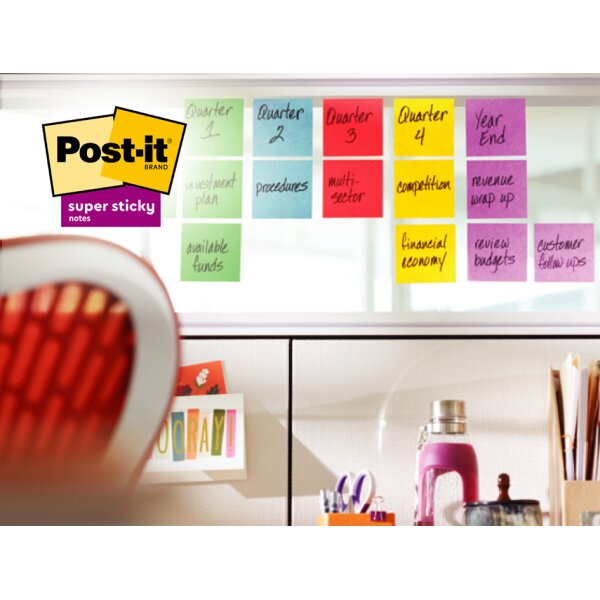 Post-it Bloc-note adhésif super sticky notes, 76 x 76 mm