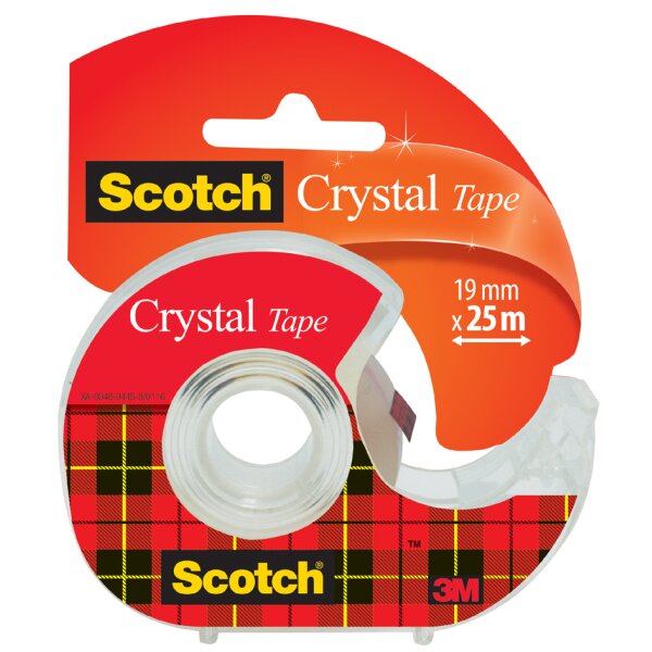 Scotch Klebefilm Crystal Clear 600, inkl. Handabroller