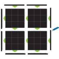 miltex Randleiste Yoga Octa Oil, 965 x 65 mm, gelb, weiblich