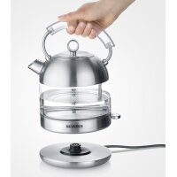 SEVERIN Bouilloire en verre Retro WK 3459, acier inoxydable