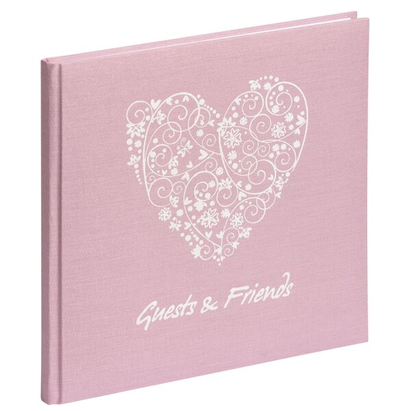 PAGNA Gästebuch "Guests & Friends", 144 Seiten, rosé