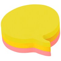 Post-it Bloc-note, 70 x 70 mm, forme de bulle, 3 couleurs