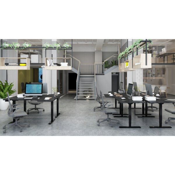 DIGITUS Piètement de table réglable en hauteur, noir