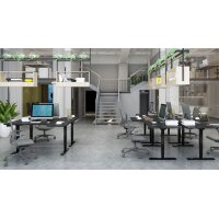 DIGITUS Schreibtischgestell, höhenverstellbar, schwarz