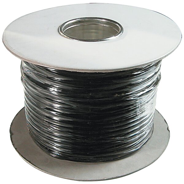 DIGITUS Câble téléphonique, 100 m, 6 fils, plat, noir