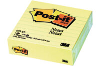 POST-IT Bloc-notes 100x100mm 675-YL jaune, 300 flls.,...